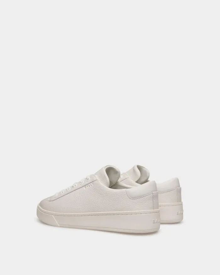 Men Bally Sneakers Raise Sneaker In White Grained Leather White Men Bally Sneakers Raise Sneaker In White Grained Leather White