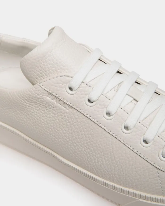 Men Bally Sneakers Raise Sneaker In White Grained Leather White Men Bally Sneakers Raise Sneaker In White Grained Leather White
