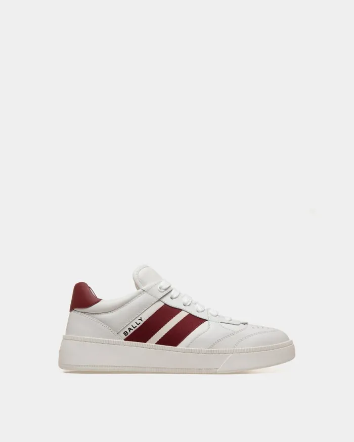 Men Bally Sneakers Raise Sneaker In White Leather White