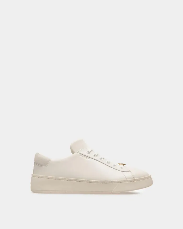 Men Bally Sneakers Raise Sneakers In White Leather White