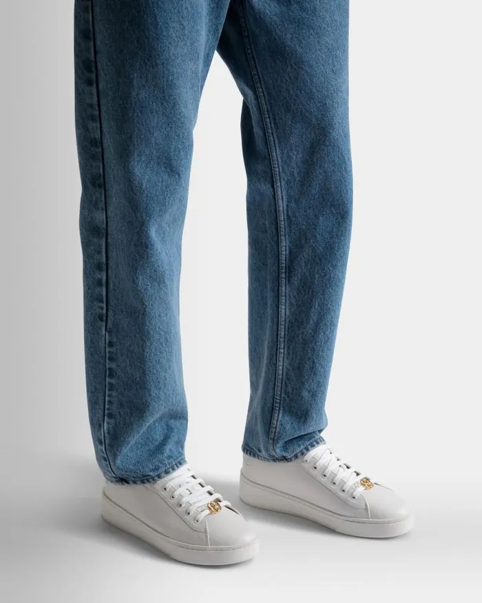 Men Bally Sneakers Raise Sneakers In White Leather White Men Bally Sneakers Raise Sneakers In White Leather White