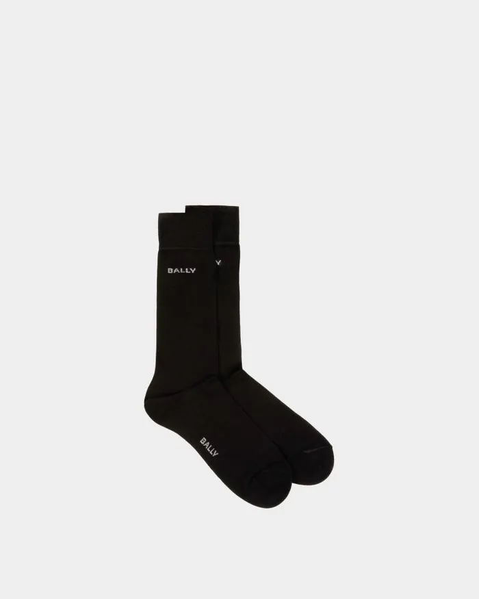 Men Bally Socks Socks In Black Cotton Black