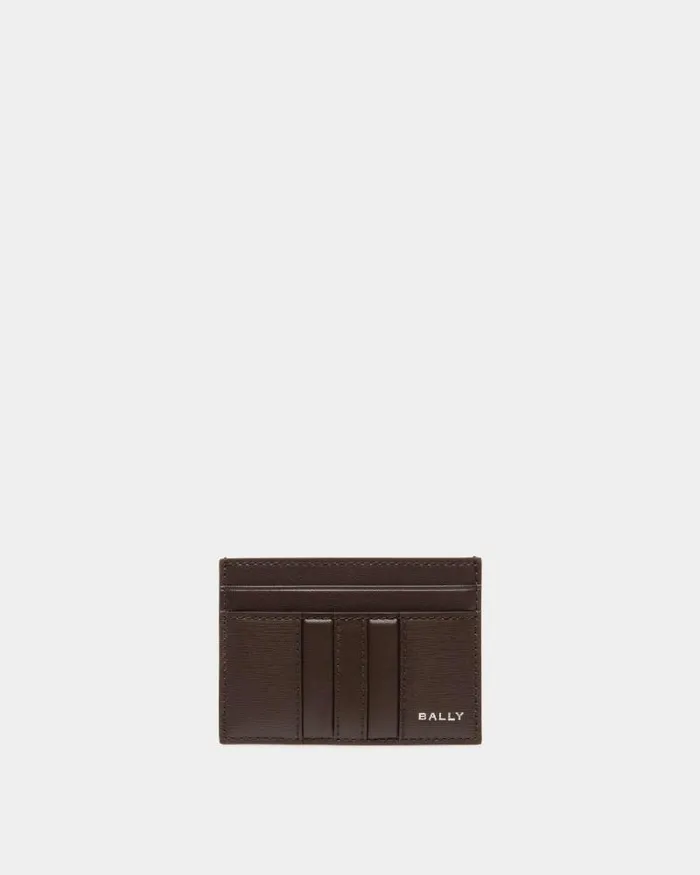 Men Bally Wallets and Card Holders Mythos Card Holder In Ebano Recycled Leather Brown Men Bally Wallets and Card Holders Mythos Card Holder In Ebano Recycled Leather Brown