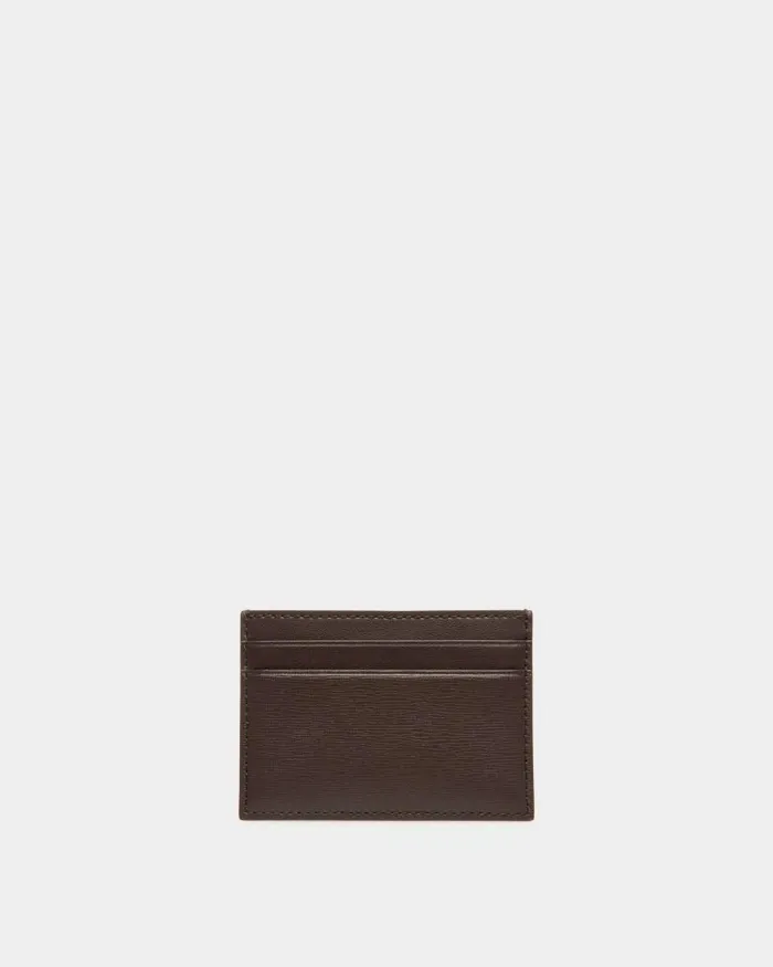 Men Bally Wallets and Card Holders Mythos Card Holder In Ebano Recycled Leather Brown Men Bally Wallets and Card Holders Mythos Card Holder In Ebano Recycled Leather Brown