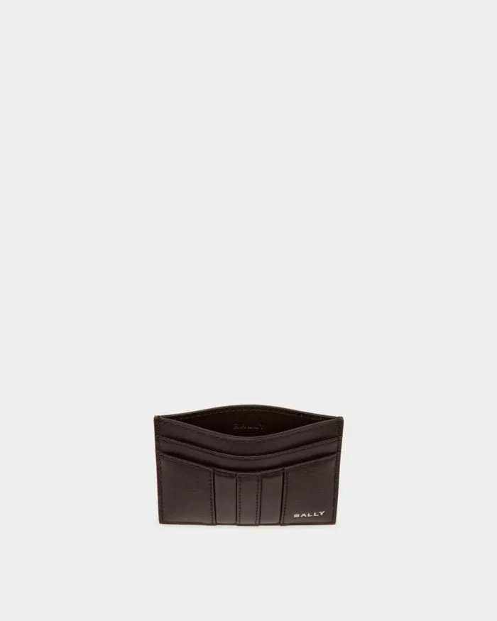 Men Bally Wallets and Card Holders Mythos Card Holder In Ebano Recycled Leather Brown Men Bally Wallets and Card Holders Mythos Card Holder In Ebano Recycled Leather Brown