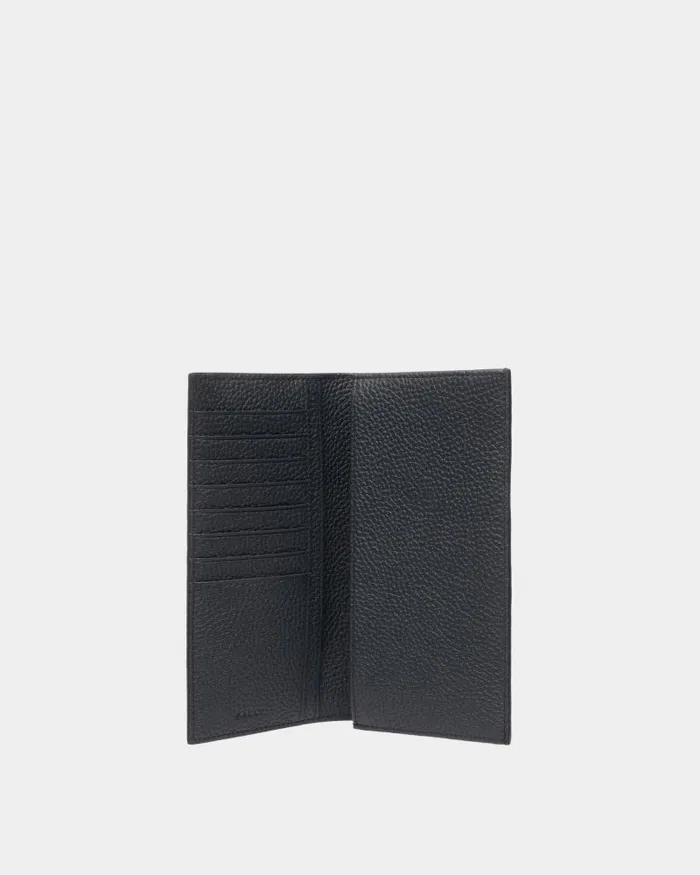 Men Bally Wallets and Card Holders Ribbon Continental Wallet In Midnight Leather Blue Men Bally Wallets and Card Holders Ribbon Continental Wallet In Midnight Leather Blue