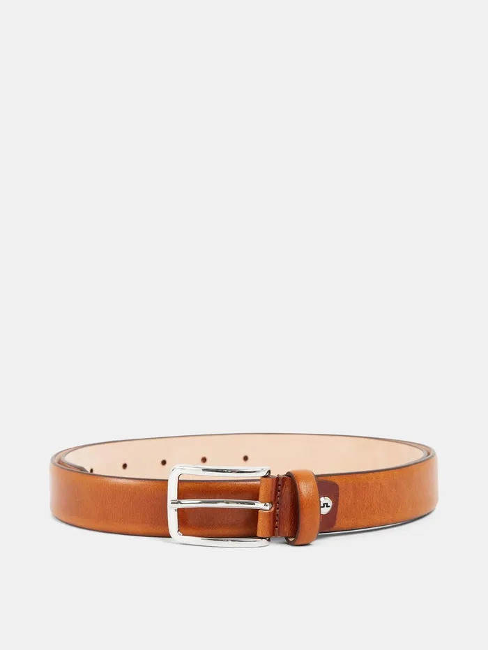 Men Bill Leather Belt Bombay Brown JLindeberg Belts