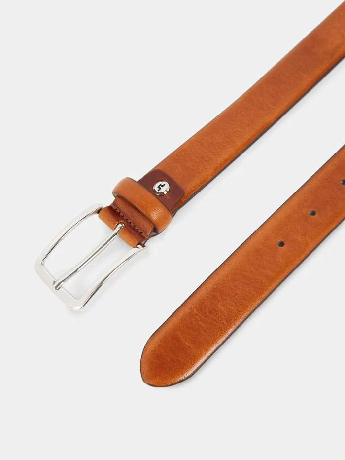 Men Bill Leather Belt Bombay Brown JLindeberg Belts Men Bill Leather Belt Bombay Brown JLindeberg Belts