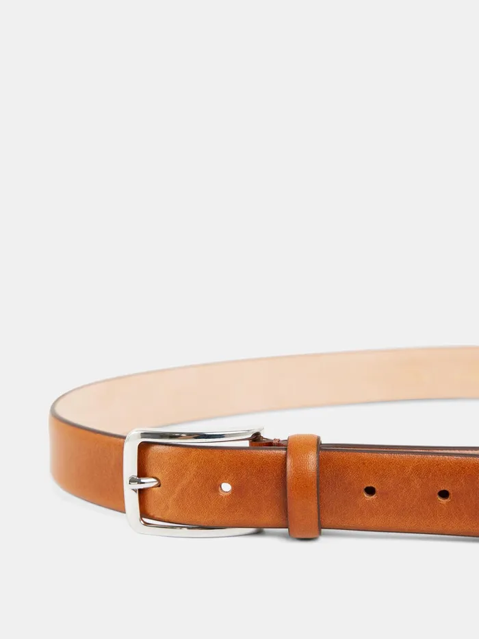 Men Bill Leather Belt Bombay Brown JLindeberg Belts Men Bill Leather Belt Bombay Brown JLindeberg Belts