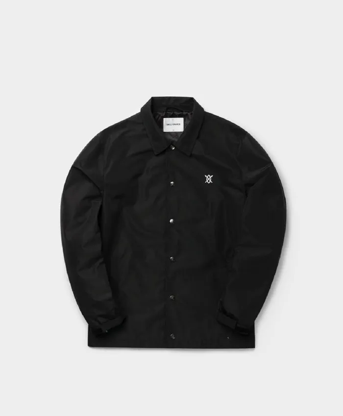 Men Black Ecoach Coat Daily Paper Jackets Men Black Ecoach Coat Daily Paper Jackets