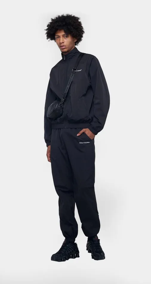 Men Black Eward Pants Daily Paper Pants Men Black Eward Pants Daily Paper Pants