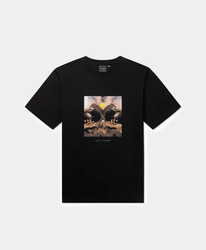 Men Black Landscape TShirt Daily Paper TShirts