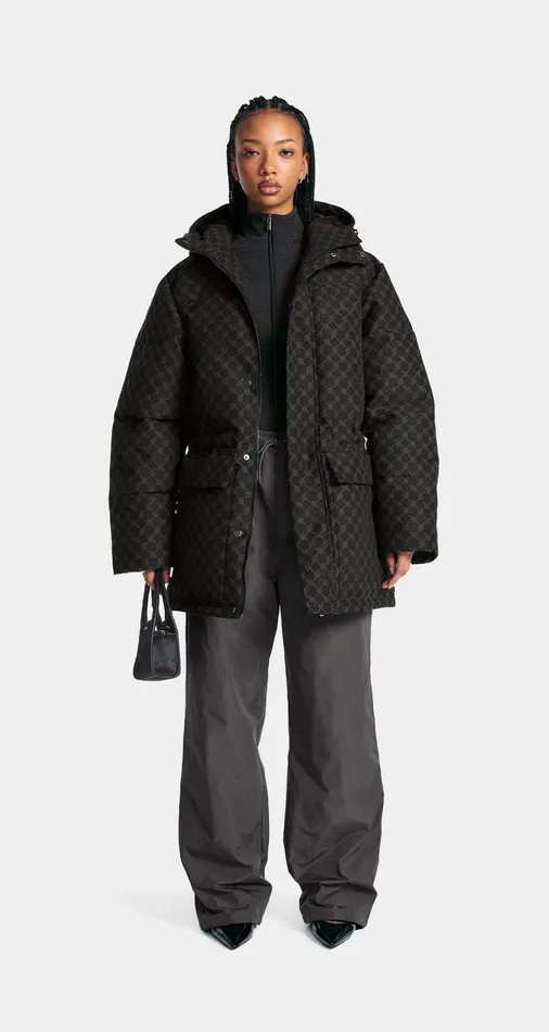 Men Black Oba Cotton Monogram Puffer Daily Paper Jackets Men Black Oba Cotton Monogram Puffer Daily Paper Jackets