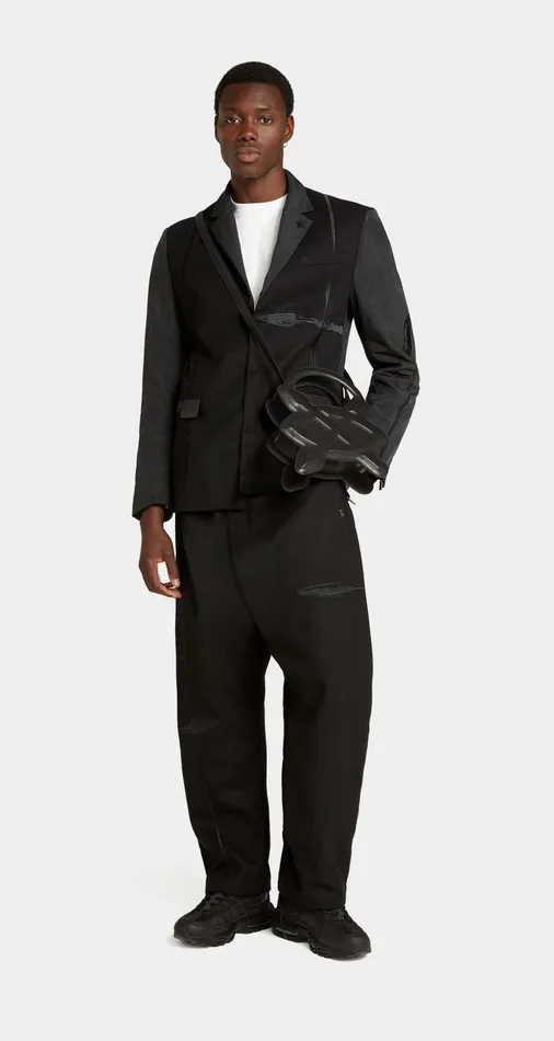 Men Black Oversized Riasat Pants Daily Paper Pants Men Black Oversized Riasat Pants Daily Paper Pants
