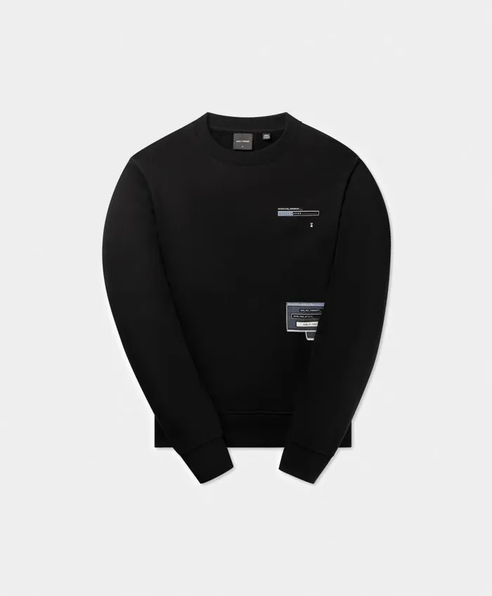 Men Black Pop Up Sweater Daily Paper Hoodies and Sweaters