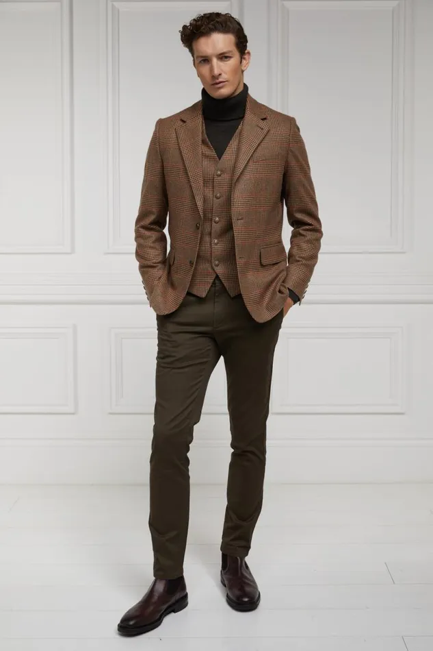 Men Blazers Holland Cooper The Single Breasted Blazer Clarence Check Merlot Men Blazers Holland Cooper The Single Breasted Blazer Clarence Check Merlot