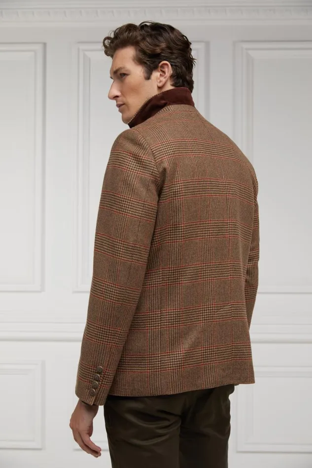 Men Blazers Holland Cooper The Single Breasted Blazer Clarence Check Merlot Men Blazers Holland Cooper The Single Breasted Blazer Clarence Check Merlot