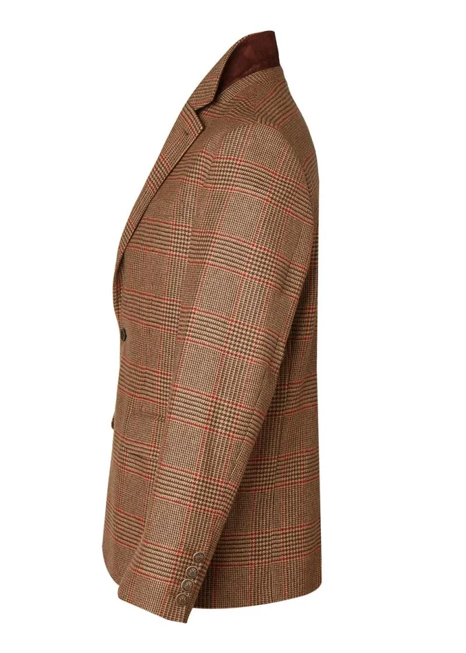 Men Blazers Holland Cooper The Single Breasted Blazer Clarence Check Merlot Men Blazers Holland Cooper The Single Breasted Blazer Clarence Check Merlot