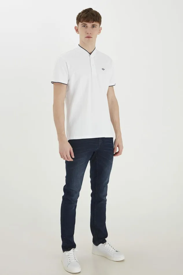 Men Blend Polos Polo Shirt Bright White