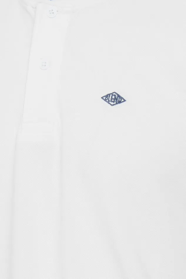 Men Blend Polos Polo Shirt Bright White