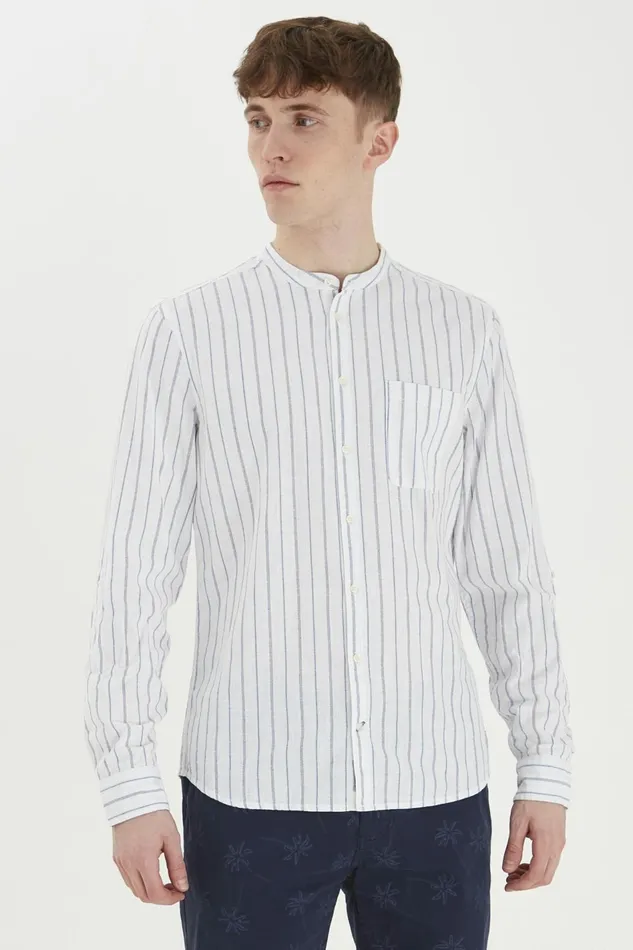 Men Blend Shirts Long Sleeved Shirt Bright White