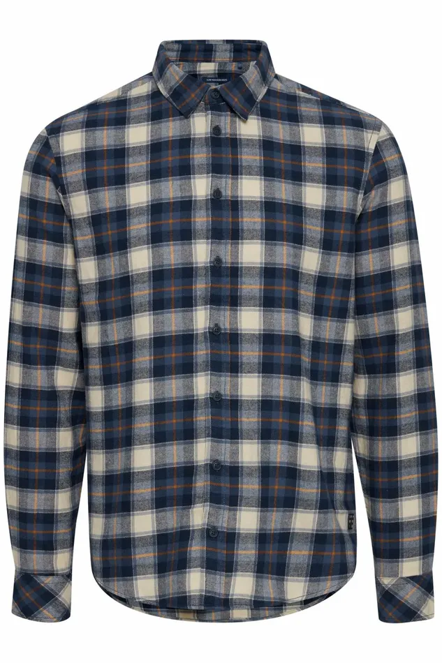 Men Blend Shirts Long Sleeved Shirt Dress Blues