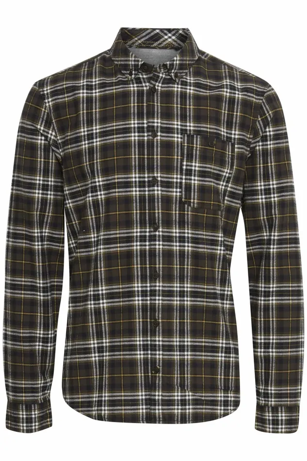 Men Blend Shirts Long Sleeved Shirt Java