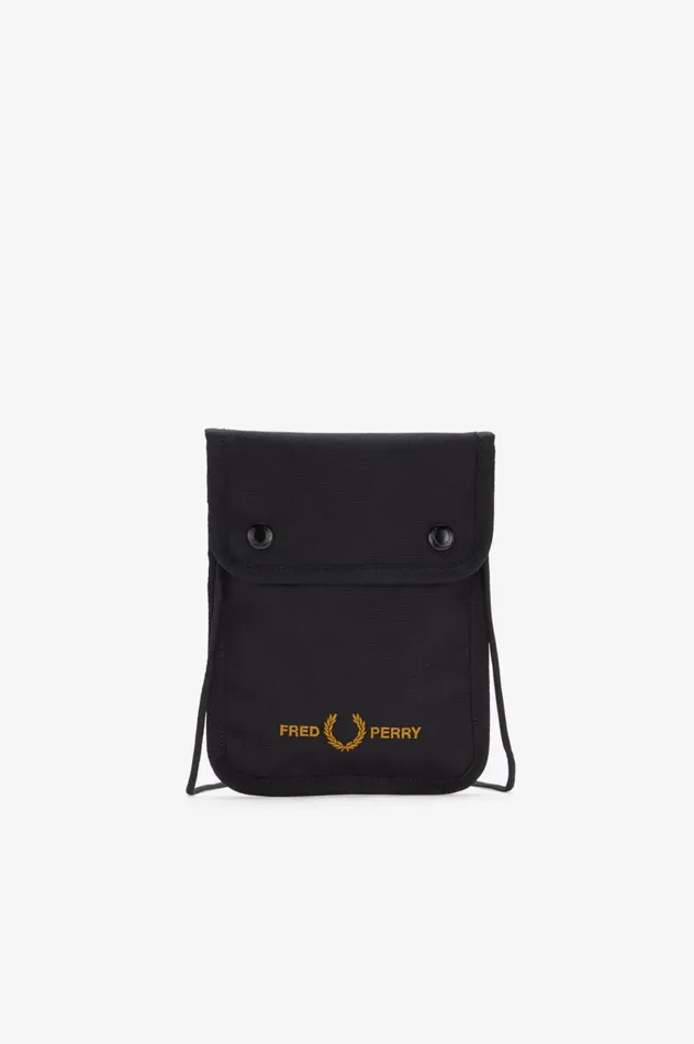 Men Branded Pouch Black Fred Perry Accessories