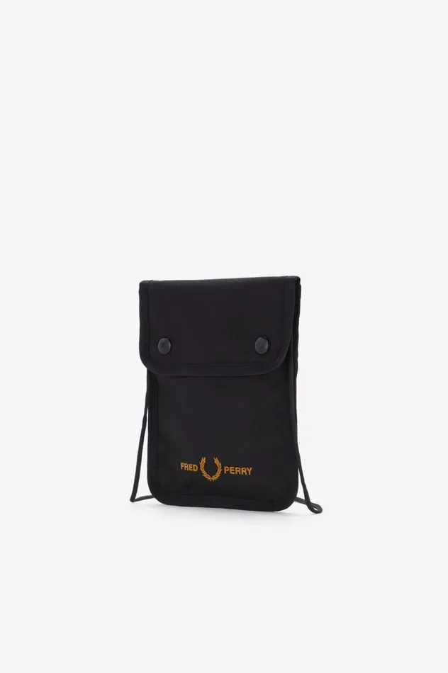 Men Branded Pouch Black Fred Perry Accessories