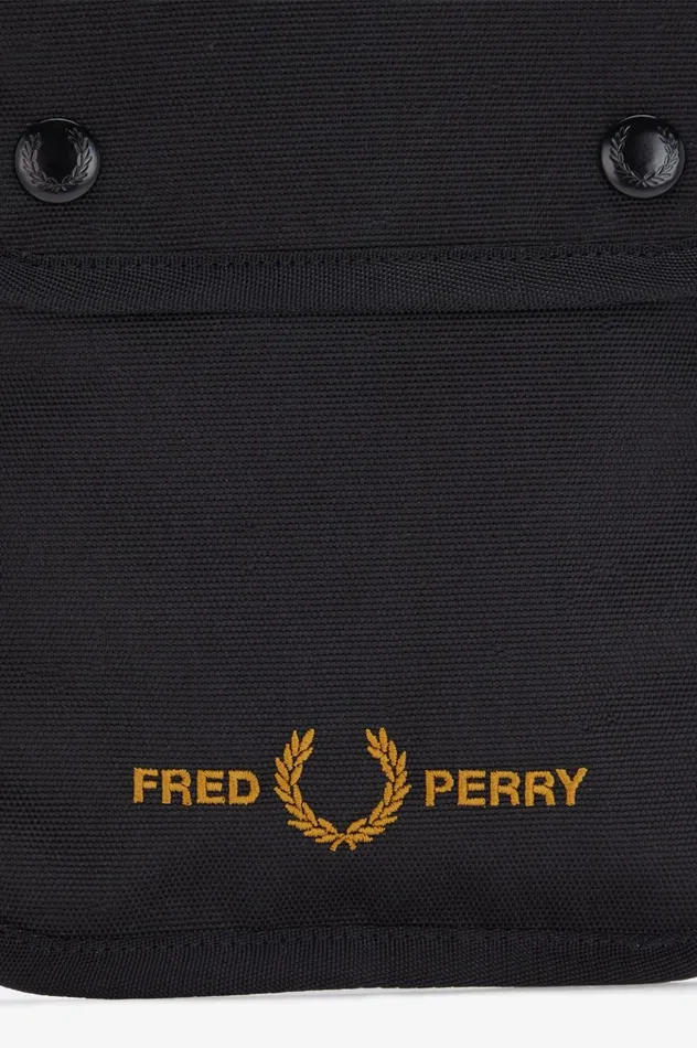 Men Branded Pouch Black Fred Perry Accessories