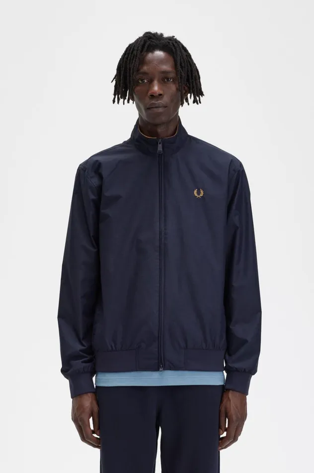 Men Brentham Jacket Navy Fred Perry Coats and Jackets