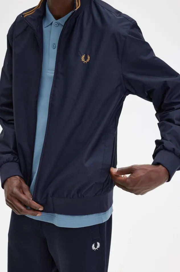 Men Brentham Jacket Navy Fred Perry Coats and Jackets
