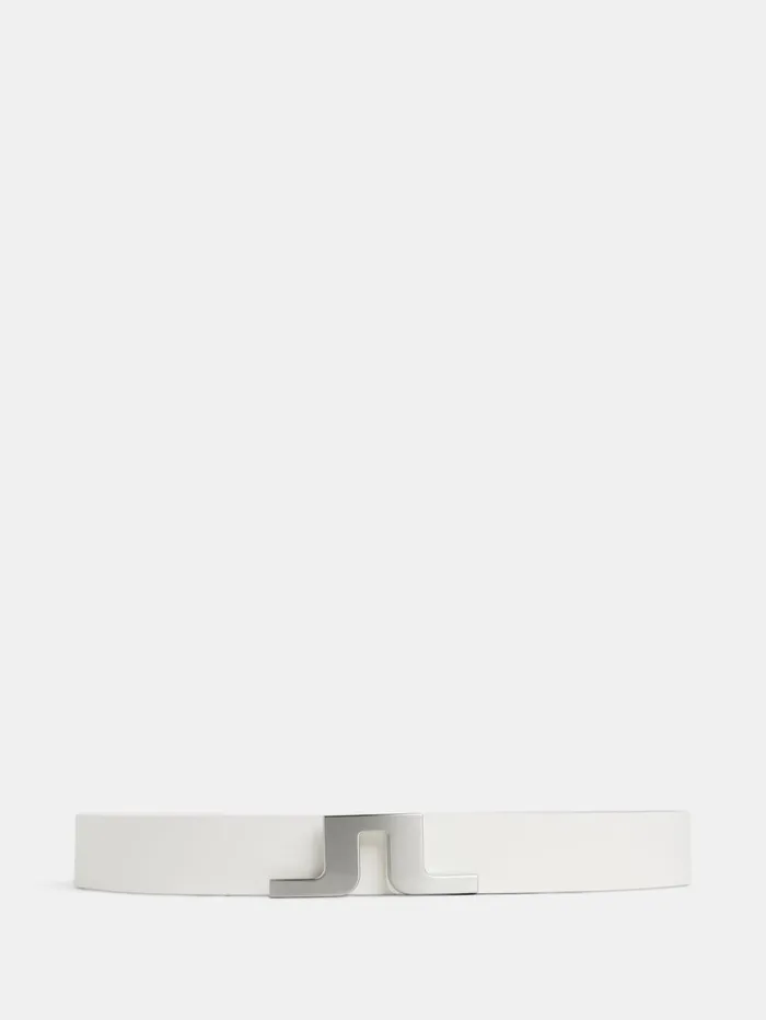 Men Bridger Leather Belt White JLindeberg Belts