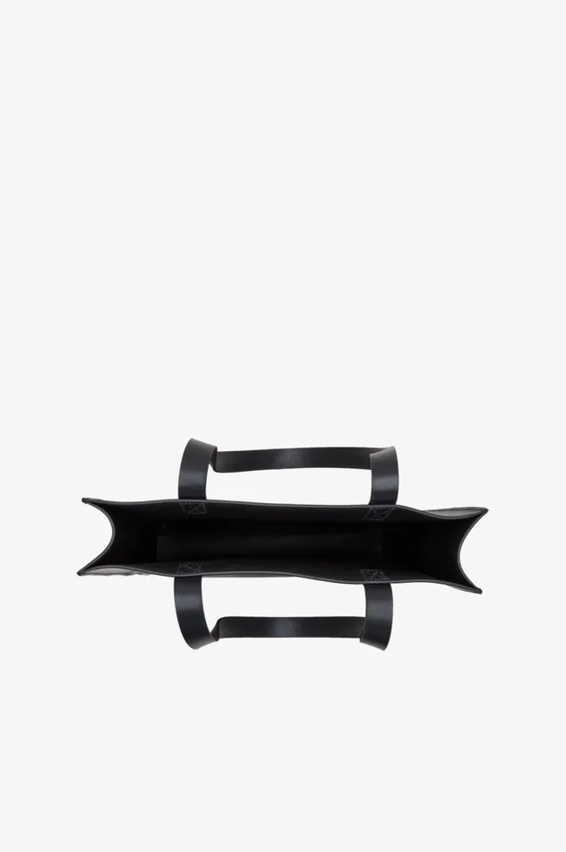 Men Burnished Leather Tote Bag Black Fred Perry Bags