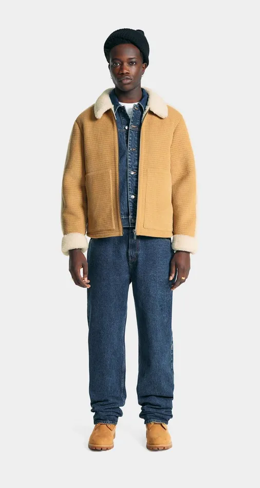 Men Camel Faux Fur Jacket Daily Paper Jackets Men Camel Faux Fur Jacket Daily Paper Jackets