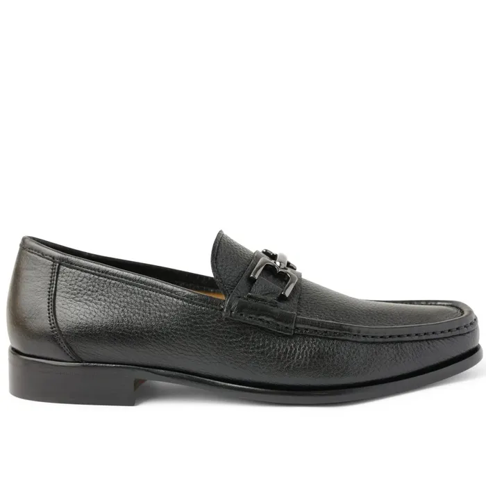 Men Casual Shoes Bruno Magli Trieste Classic Leather Moccasin 8211 Black Cervo