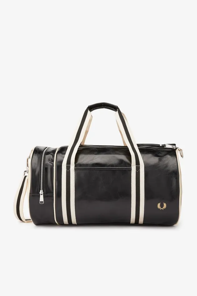 Men Classic Barrel Bag Blackecru Fred Perry Bags