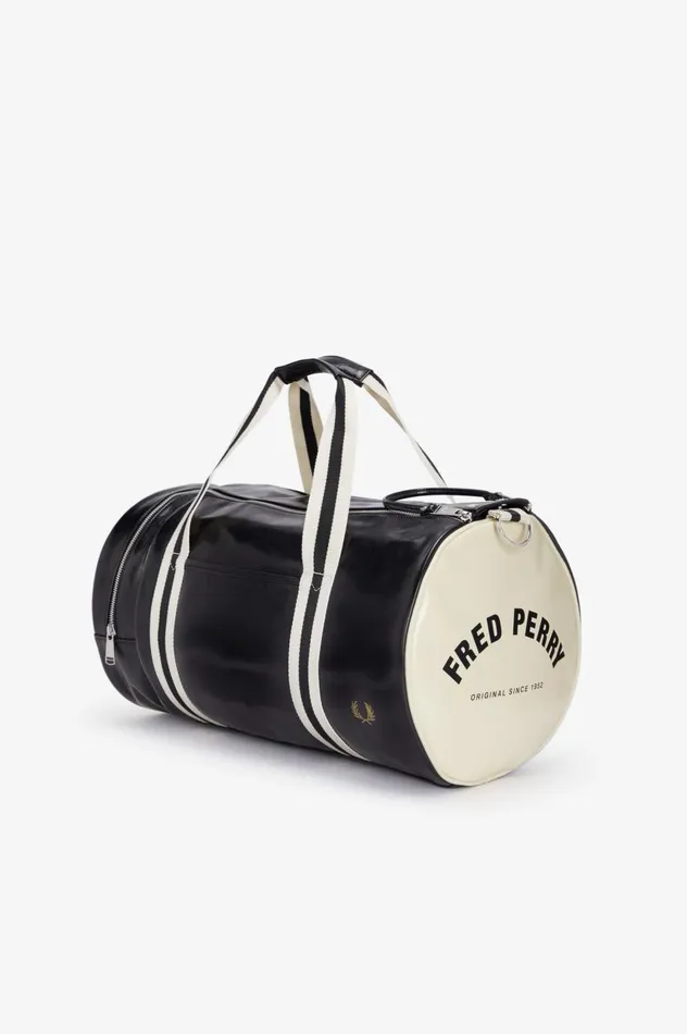 Men Classic Barrel Bag Blackecru Fred Perry Bags