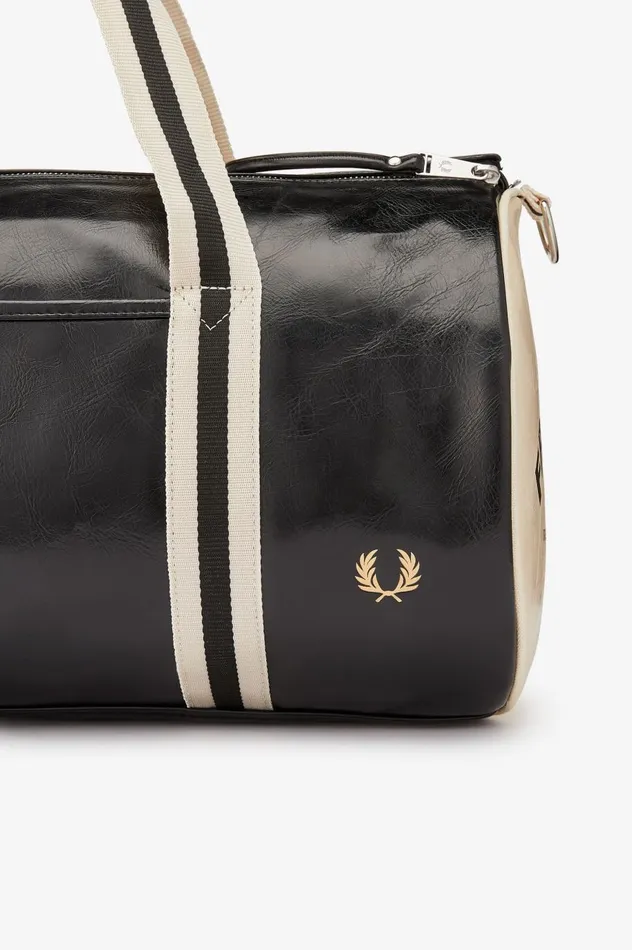 Men Classic Barrel Bag Blackecru Fred Perry Bags