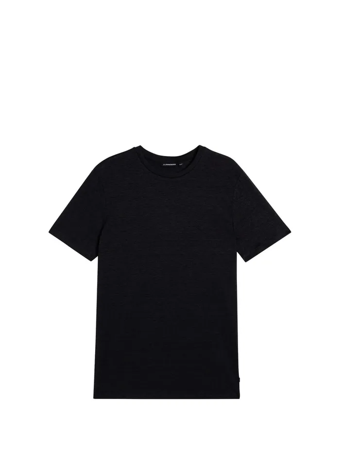 Men Coma Linen Tee Black JLindeberg Tshirts Men Coma Linen Tee Black JLindeberg Tshirts