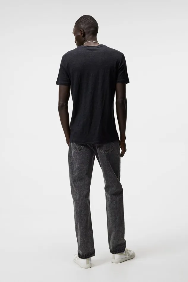 Men Coma Linen Tee Black JLindeberg Tshirts Men Coma Linen Tee Black JLindeberg Tshirts