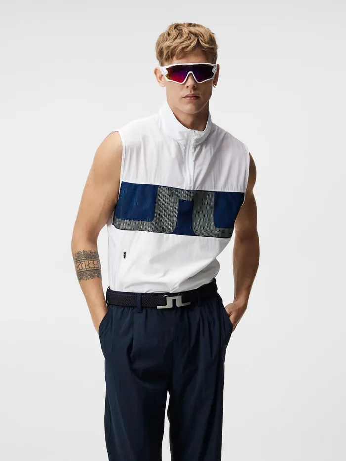 Men Dean Vest White JLindeberg Gilets