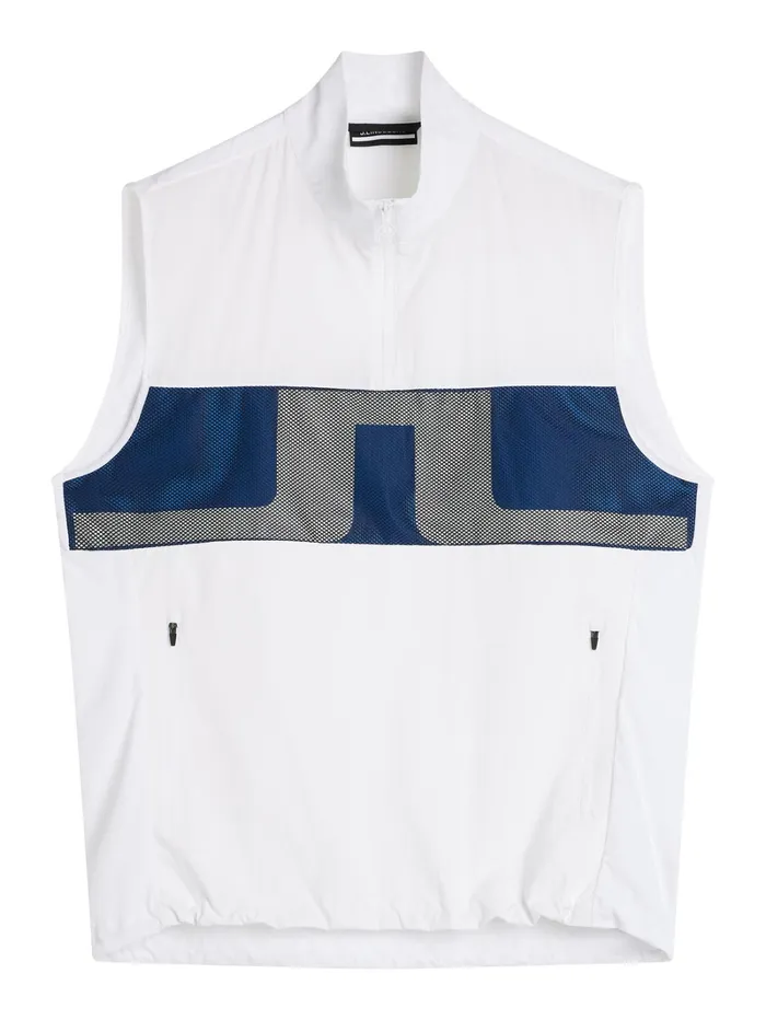 Men Dean Vest White JLindeberg Gilets Men Dean Vest White JLindeberg Gilets