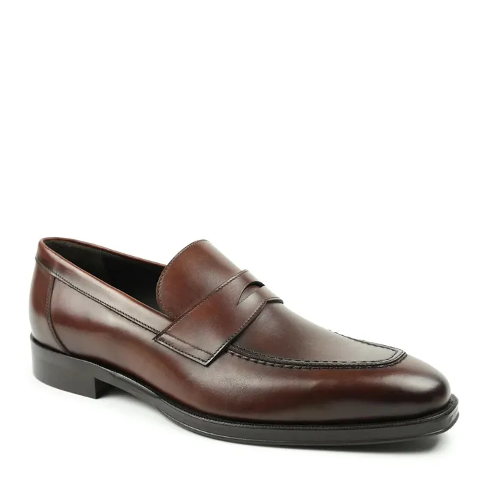 Men Dress Shoes Bruno Magli Nathan Penny Loafer 8211 Rust