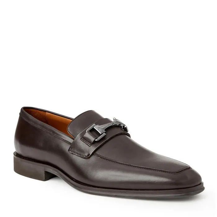 Men Dress Shoes Bruno Magli Raging Bit Leather LoaferBrown