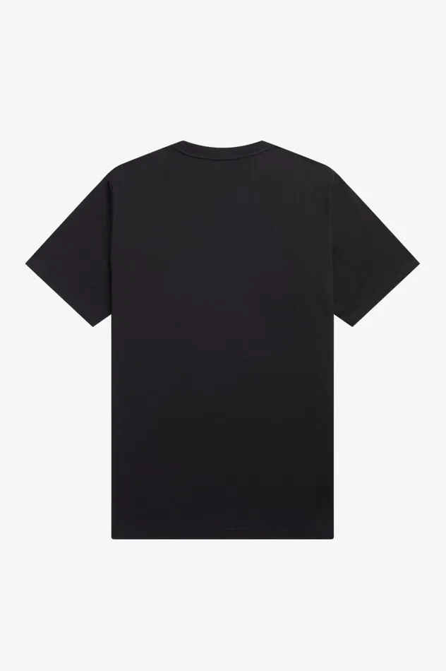 Men Embroidered TShirt Black Fred Perry TShirts