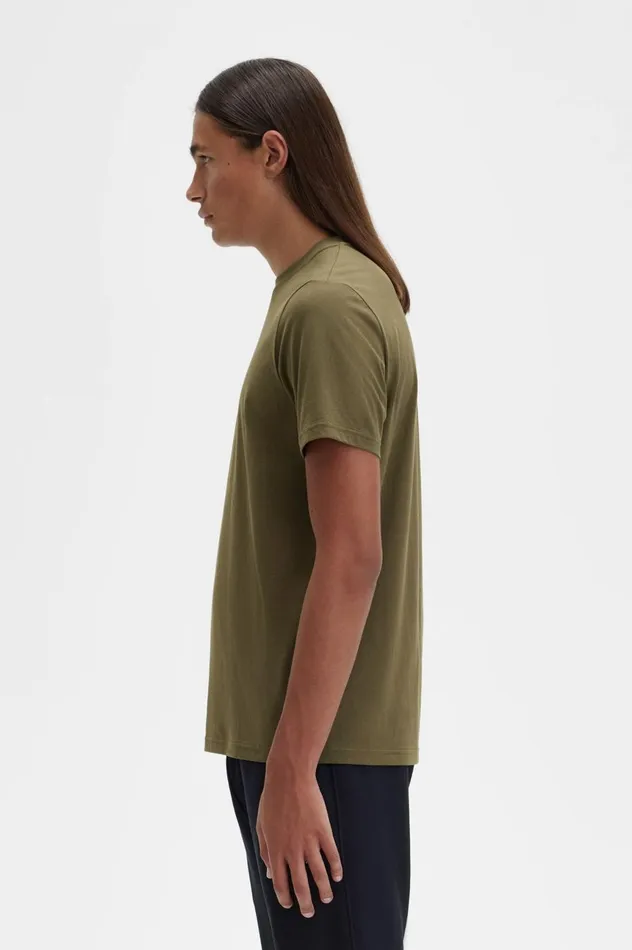 Men Embroidered TShirt Uniform Green Fred Perry TShirts