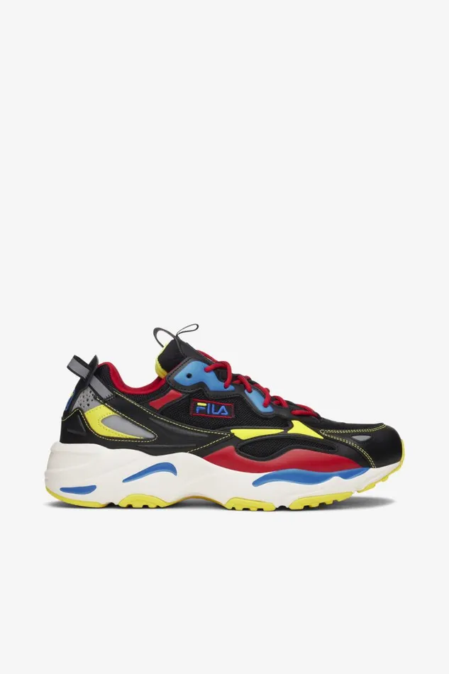 Men Fila Sneakers and Lifestyle Ray Tracer Apex Black Fila Red French Blue
