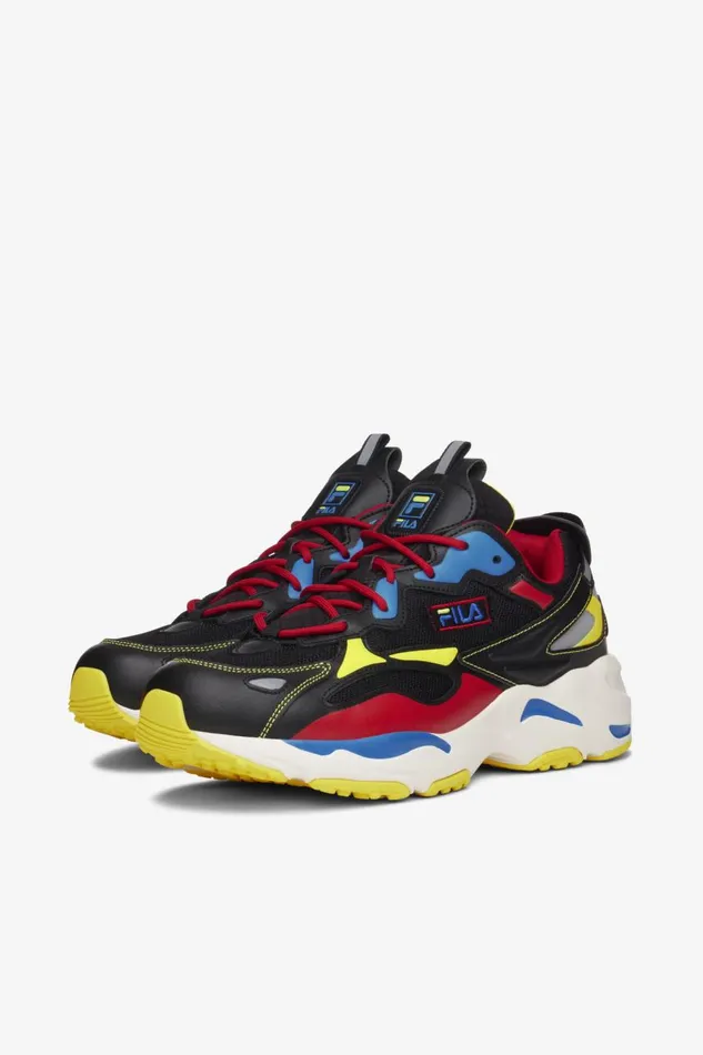 Men Fila Sneakers and Lifestyle Ray Tracer Apex Black Fila Red French Blue