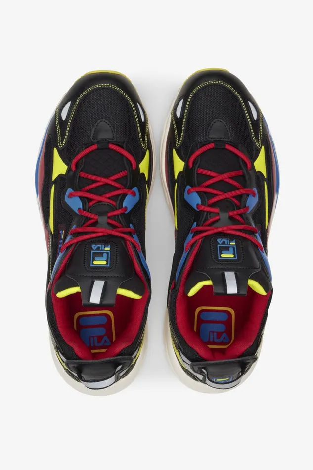 Men Fila Sneakers and Lifestyle Ray Tracer Apex Black Fila Red French Blue